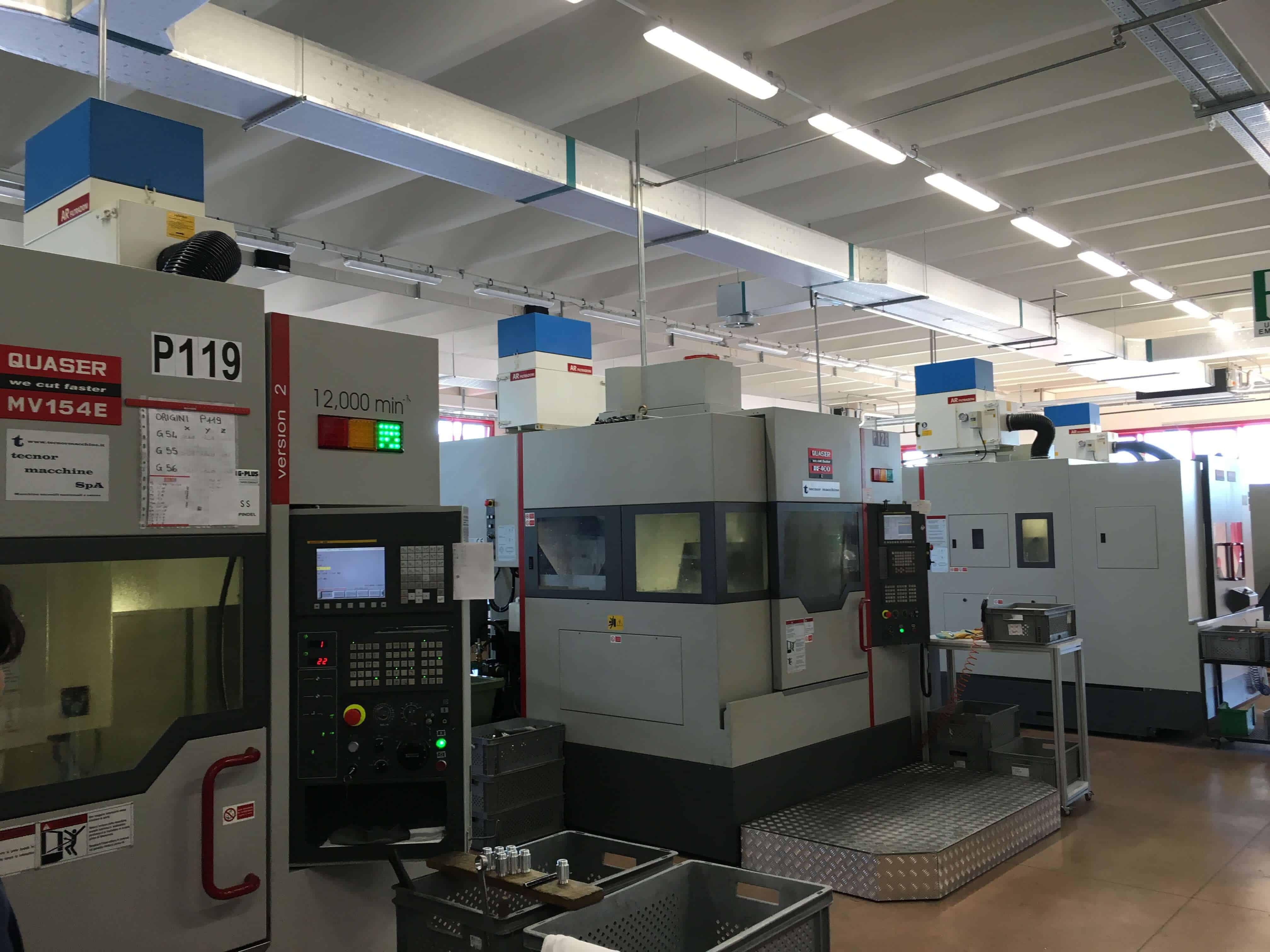 AR FILTRAZIONI | QUASER CNC | Filtrazione nebbie oleose aspirazione fumi da centri di lavoro cnc