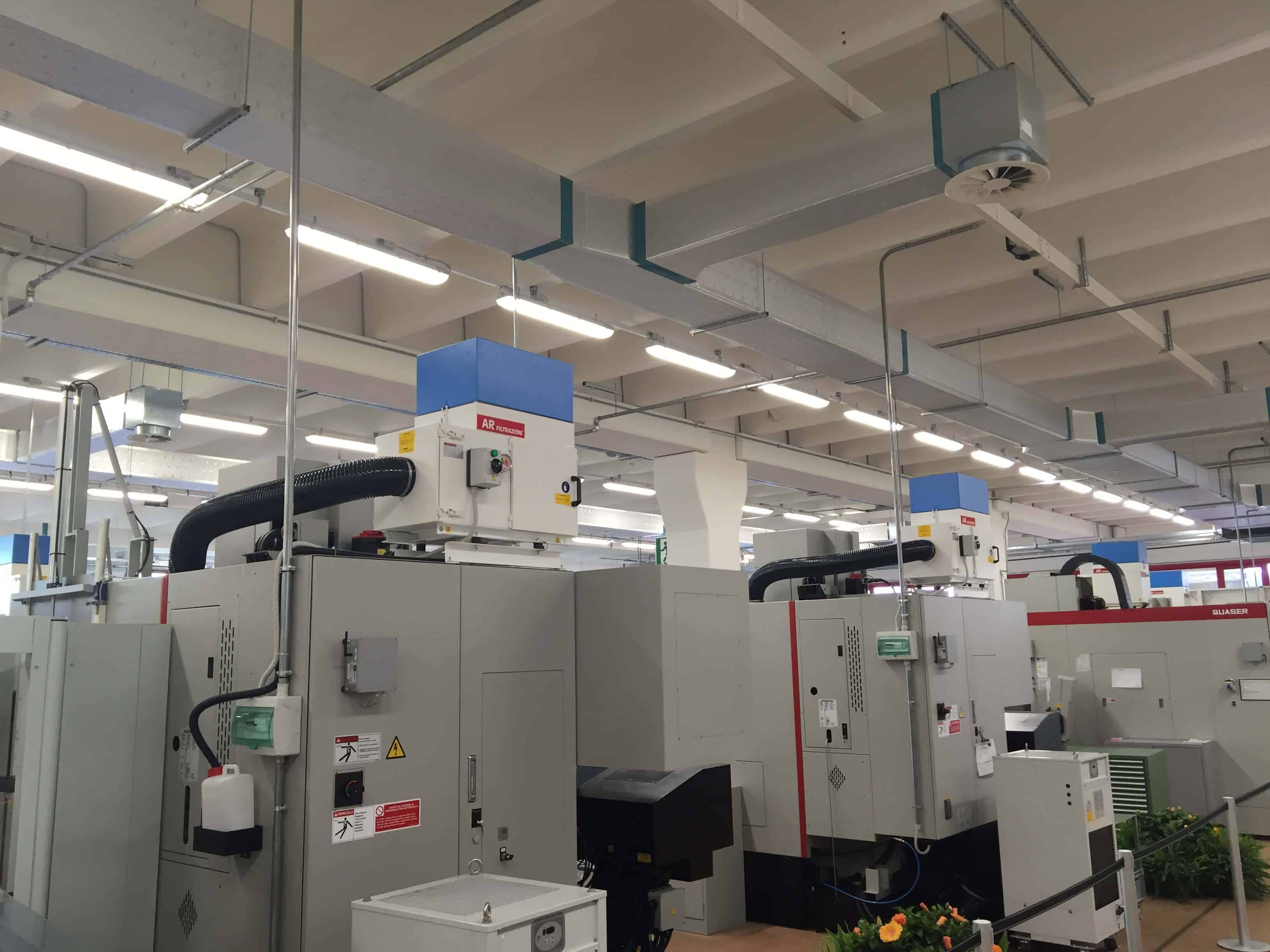 AR FILTRAZIONI | QUASER CNC | Filtrazione nebbie oleose aspirazione fumi da centri di lavoro cnc