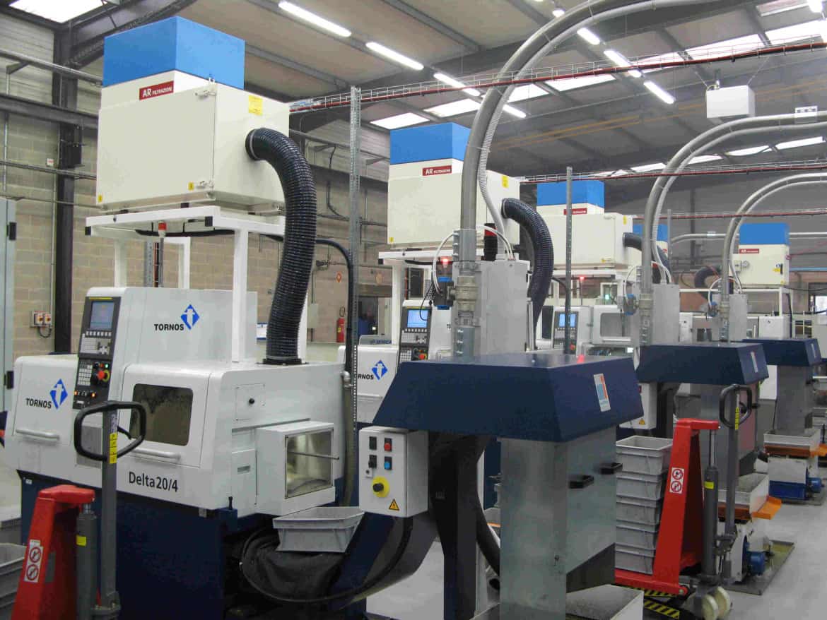 AR Filtrazioni, depurazione nebbie oleose e fumi torni Tornos